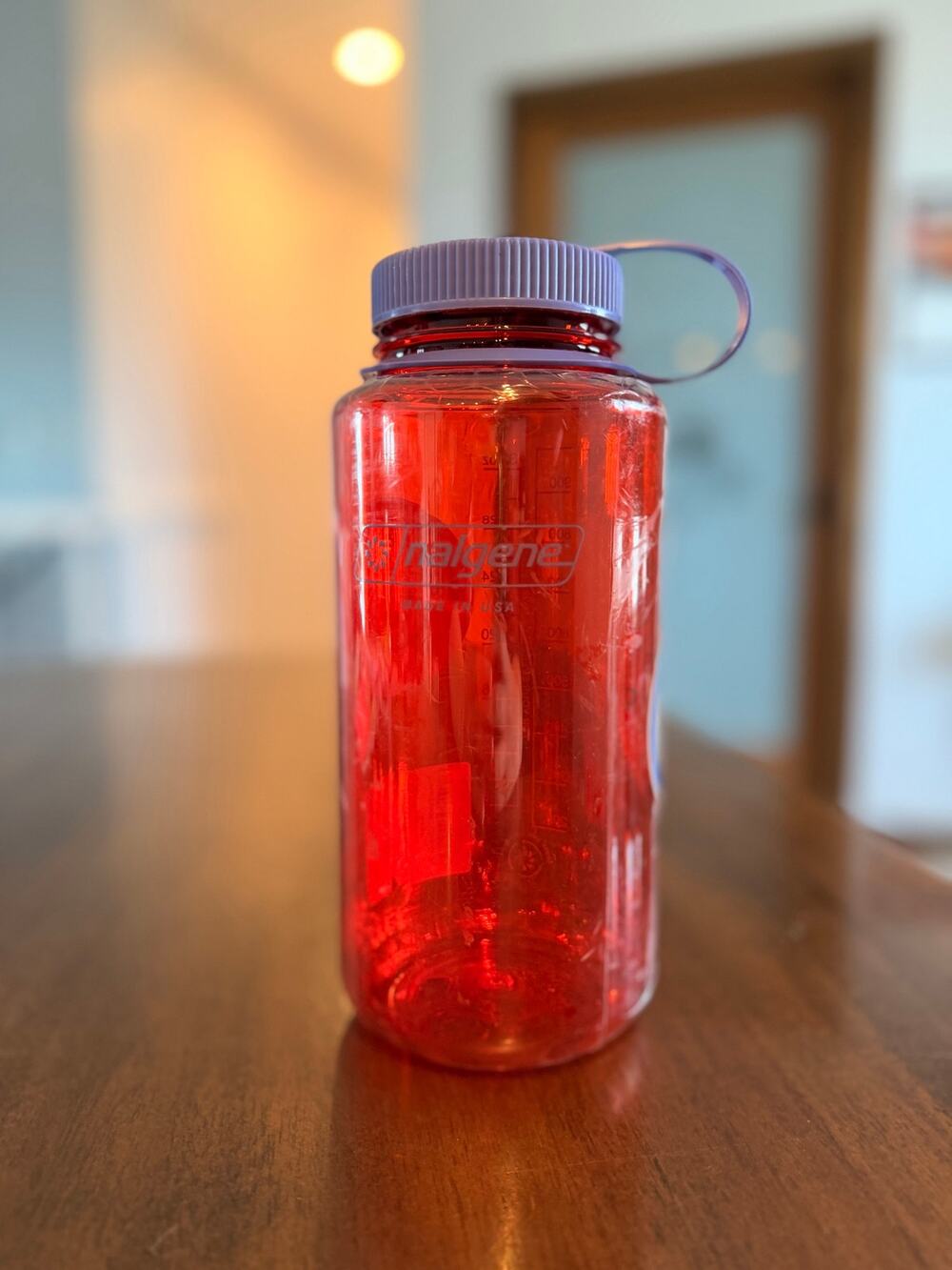 Nalgene Water Bottle 32oz Sports Athletic Wide Mouth Purple/Orange